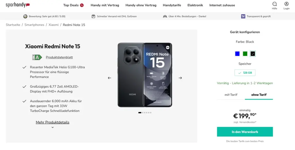 Ціна смартфона Redmi Note 15 4G