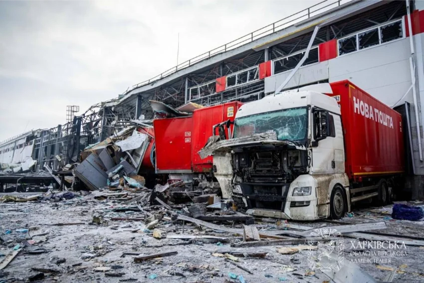 Удар РФ по терміналу «Нової пошти» під Харковом