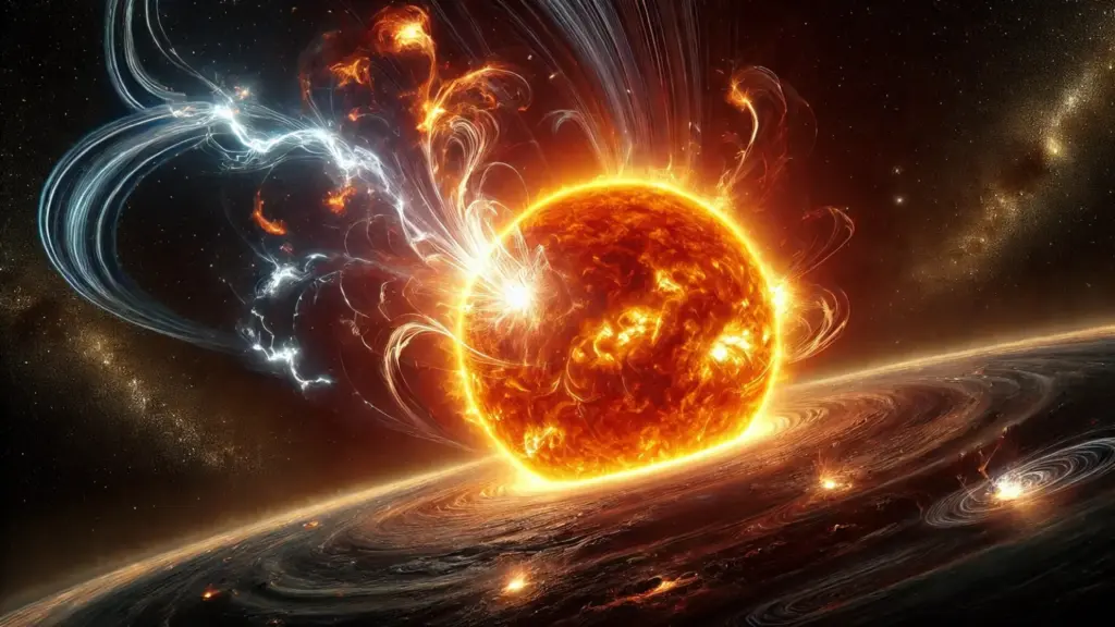 Магнітна буря після спалаху на Сонці 18 лютого