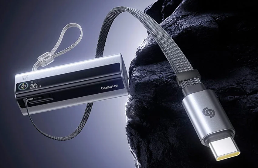  Baseus випустила повербанк EnerGeek GR11 на 25 000 мА·год і 200 Вт з вбудованими кабелями